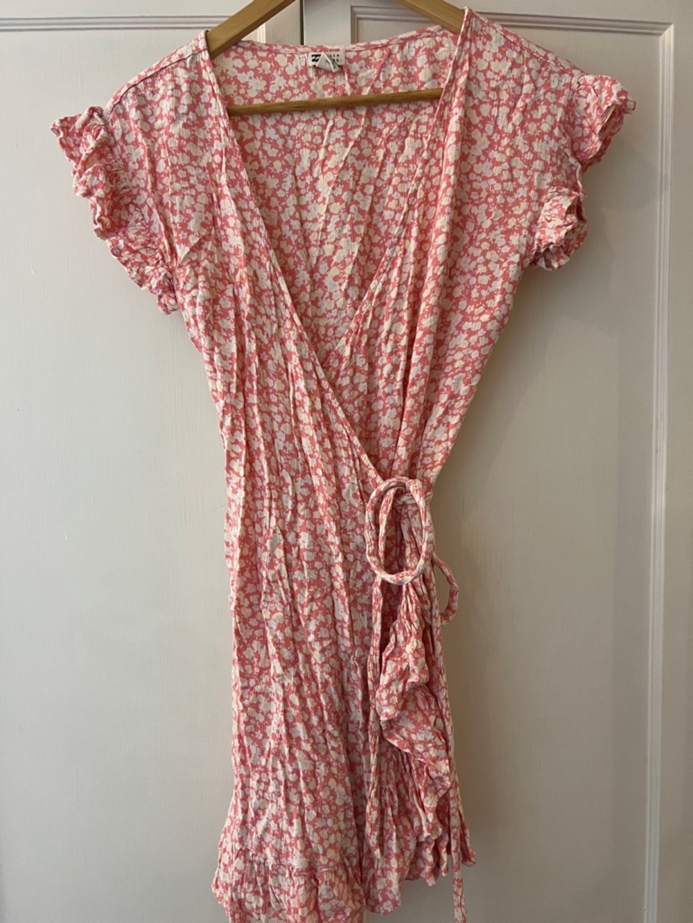 Billabong Pink Floral Wrap Dress